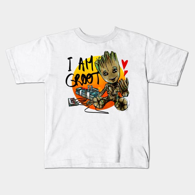 Baby Groot Kids T-Shirt by Habuza